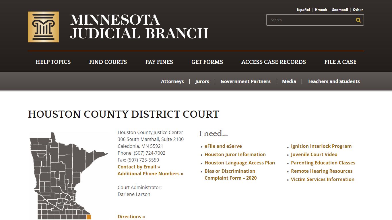 Houston County District Court - Minnesota Judicial Branch